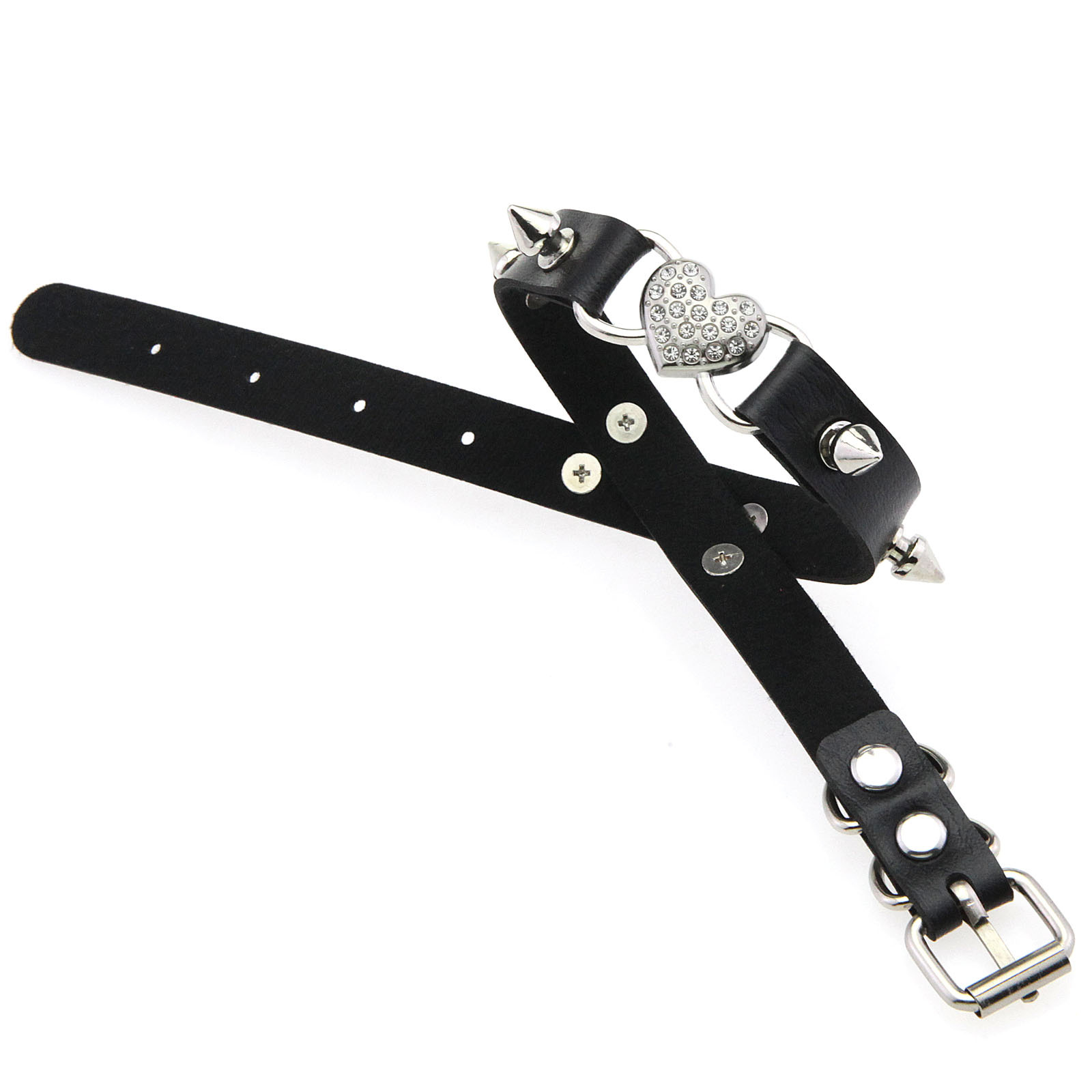 고스 하트 칼라 블랙 초커 목걸이 여성용 스파이크 초커 - Goth Punk Spike Choker 리뷰 및 가격
