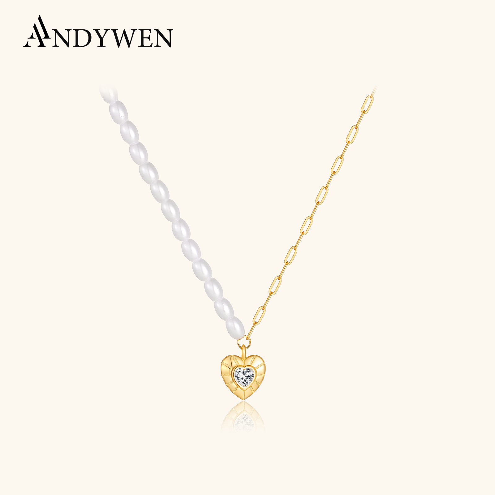 ANDYWEN 925 스털링 실버 비대칭 진주 체인 목 - Pearl Choker Necklace Vintage 리뷰 및 가격