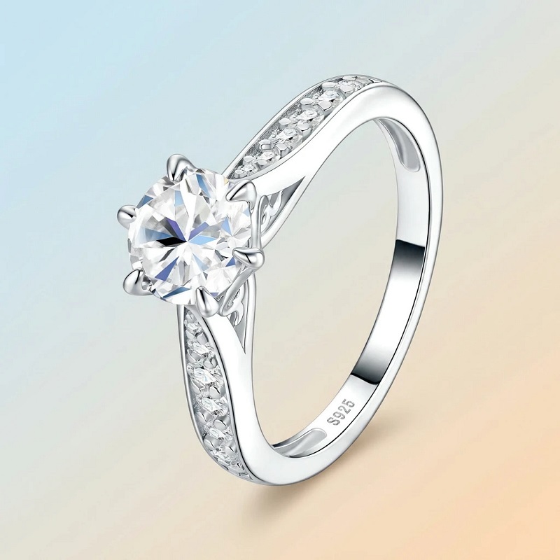 Apaison 럭셔리 D 컬러 1 캐럿 모이사나이트 여 - Moissanite Engagement Ring 1 Carat 리뷰 및 가격