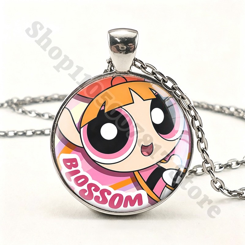 카와이 파워퍼프걸즈 귀여운 목걸이 만화풍 창의적인 목걸 - Anime Pendant Necklace 리뷰 및 가격