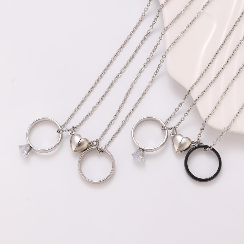링 펜던트 목걸이 사랑 자석 목걸이 세트 커플 매칭 목 - Magnetic Couple Matching Necklaces 리뷰 및 가격