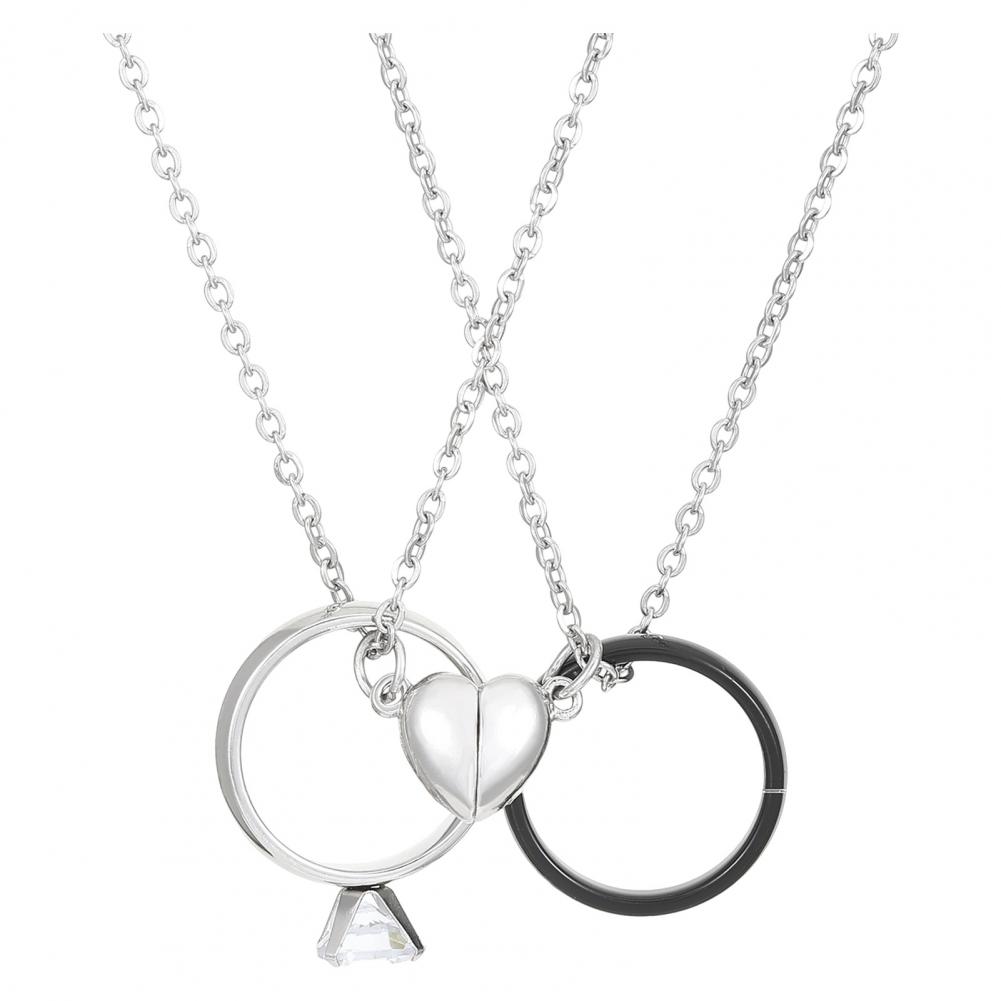 링 펜던트 목걸이 사랑 자석 목걸이 세트 커플 매칭 목 - Magnetic Couple Matching Necklaces 리뷰 및 가격
