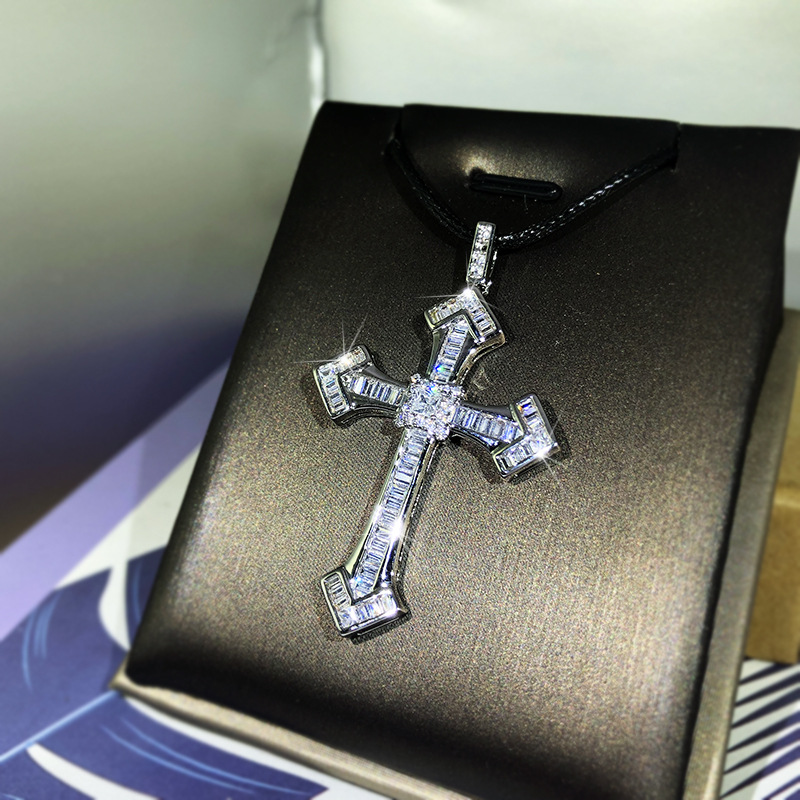 925 스털링 실버 고급 화이트 지르콘, 남성과 여성  - 925 Sterling Silver Chain Necklace Men 리뷰 및 가격