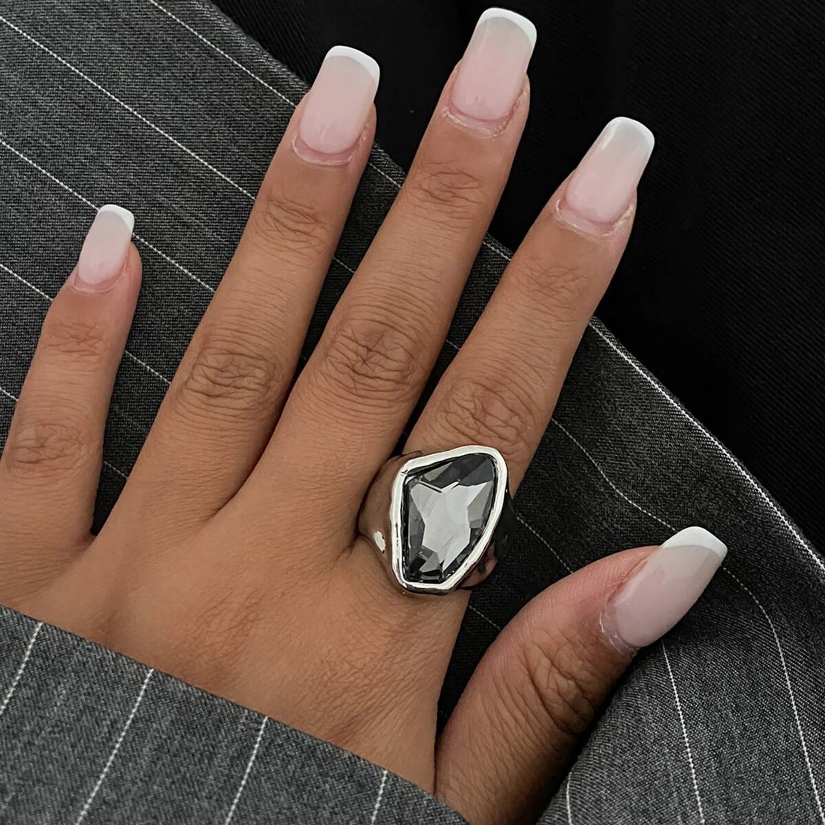 살리르콘 빈티지 블랙 아크릴 라인스톤 오픈 링 여성 펑 - Vintage Punk Knuckle Rings Set 리뷰 및 가격