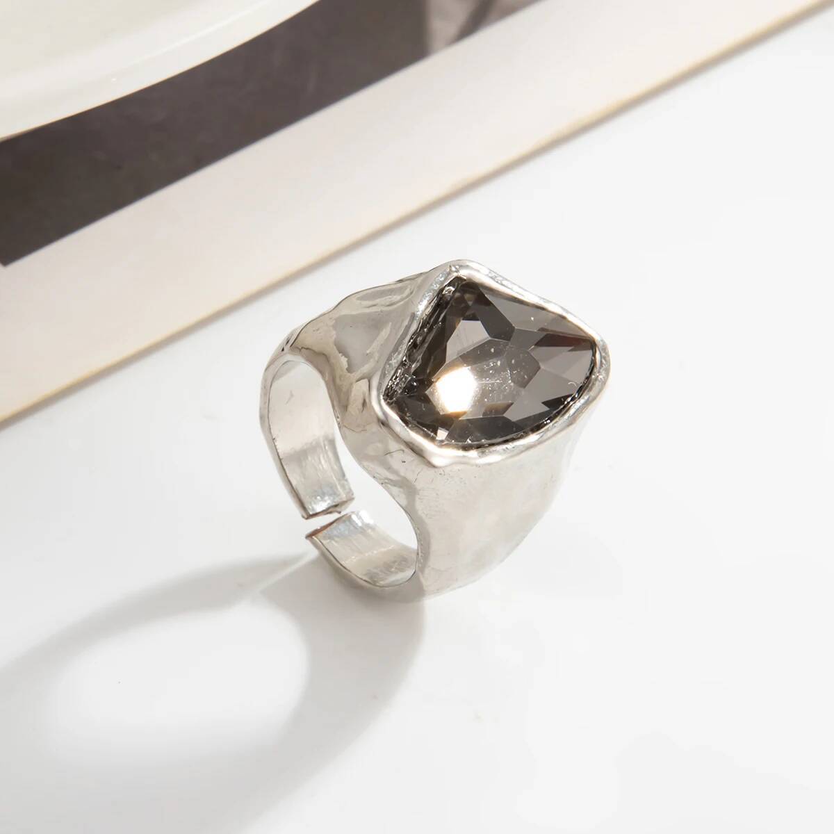 살리르콘 빈티지 블랙 아크릴 라인스톤 오픈 링 여성 펑 - Vintage Punk Knuckle Rings Set 리뷰 및 가격