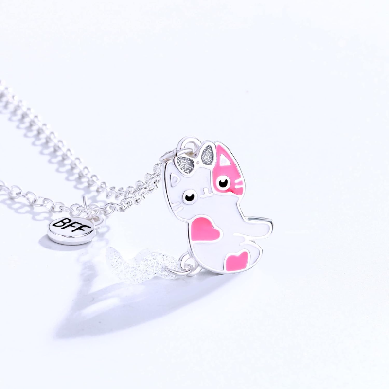 2개 세트 베스트 프렌드 펜던트 선물 자석 매칭 고양이 - Magnetic Couple Matching Necklaces 리뷰 및 가격