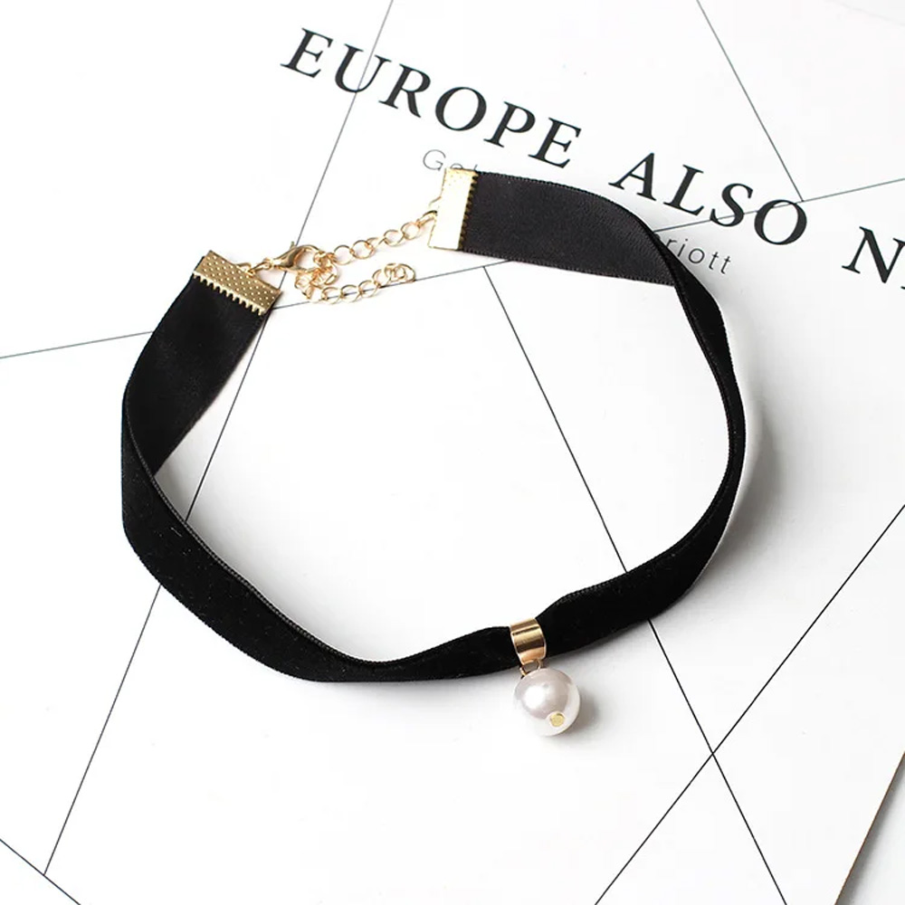 심플 빈티지 진주 초커 짧은 블랙 쇄골 목걸이 고딕 초 - Pearl Choker Necklace Vintage 리뷰 및 가격