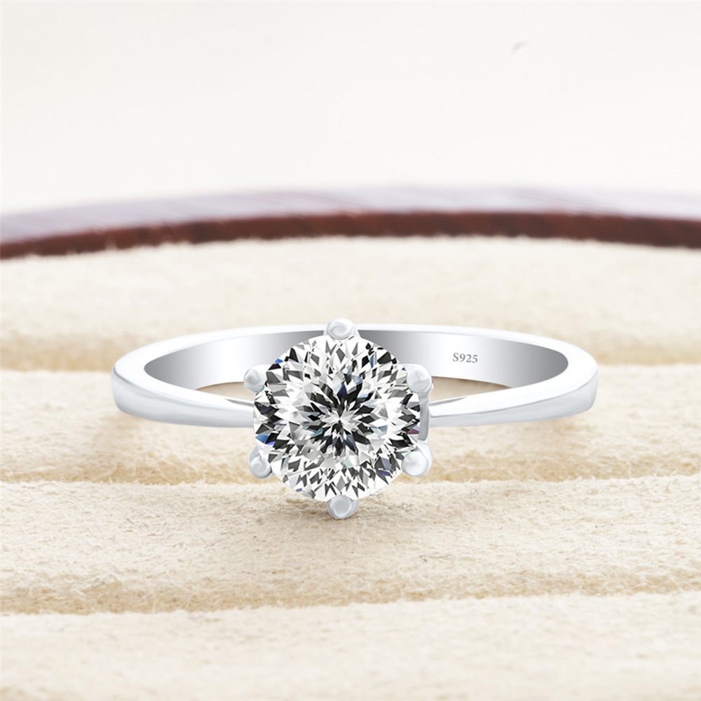 JoyceJelly 클래식 6-클로 모이사나이트 반지  - Moissanite Engagement Ring 1 Carat 리뷰 및 가격