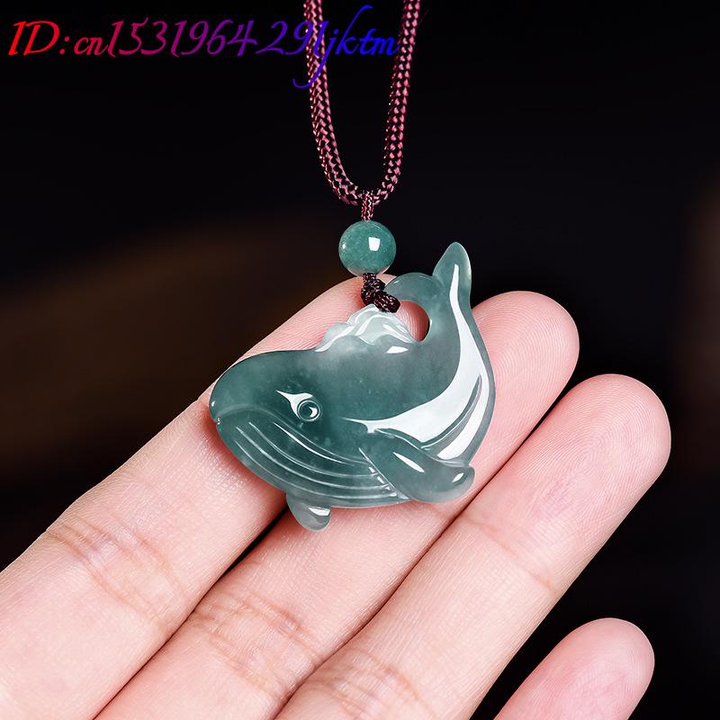 천연 버마산 비취 고래 펜던트 목걸이 액세서리 진짜 옥 - Necklaces 리뷰 및 가격