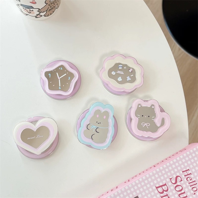 카툰 미러 텔레스코픽 폰 스탠드 카와이 인스 360 ° - Watch Accessories 리뷰 및 가격