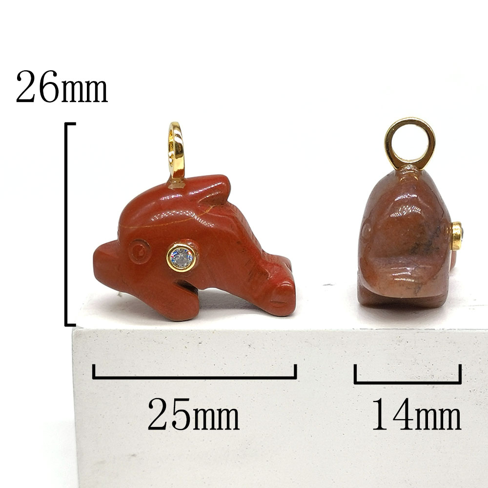 26mm 미니 돌고래 모양 조각상 천연 크리스탈 스톤, - Crystal Pendant Necklace Natural Stone 리뷰 및 가격