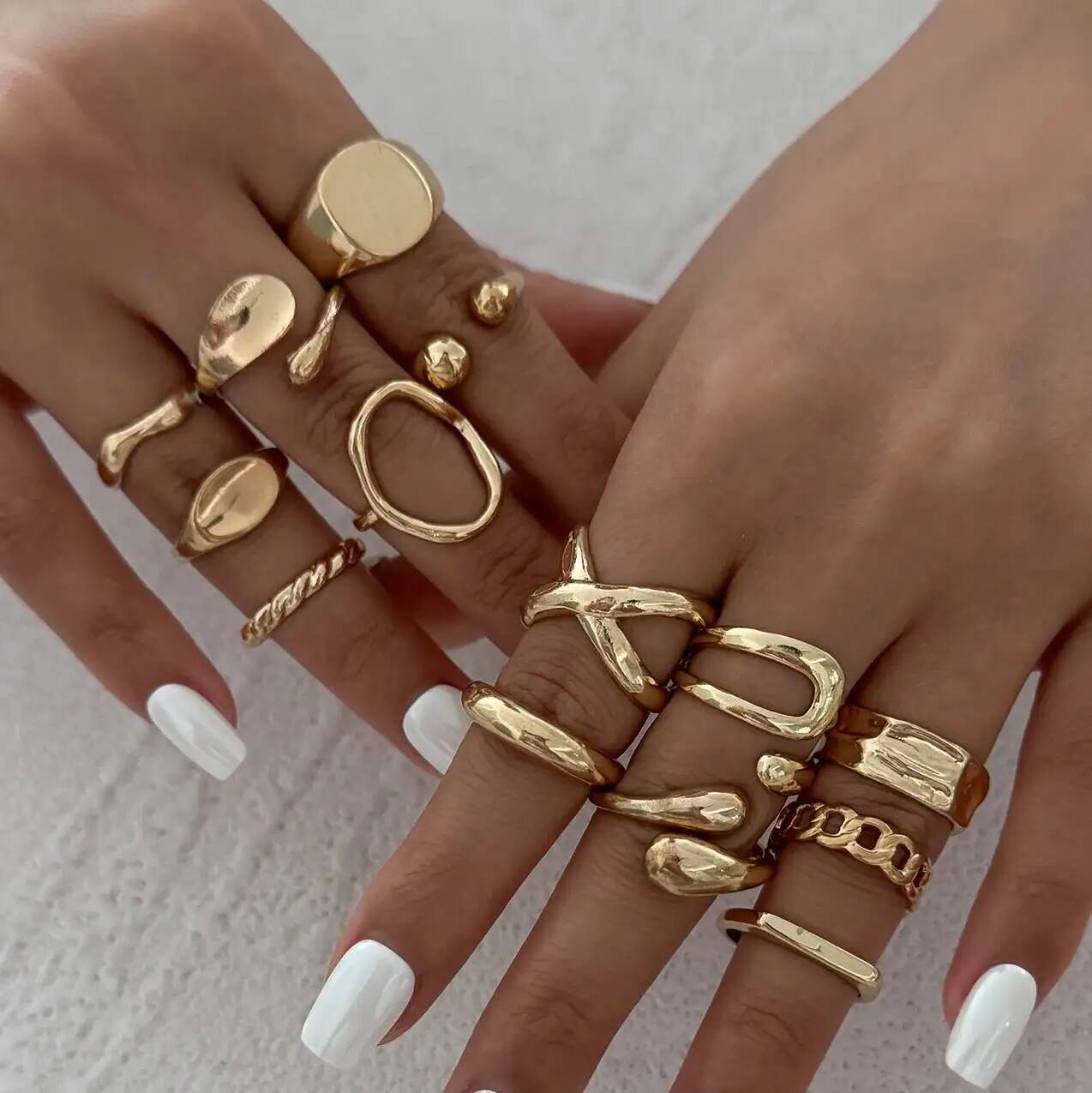 IngeSight.Z 14 개/대 힙합 펑크 불규칙한  - Vintage Punk Knuckle Rings Set 리뷰 및 가격
