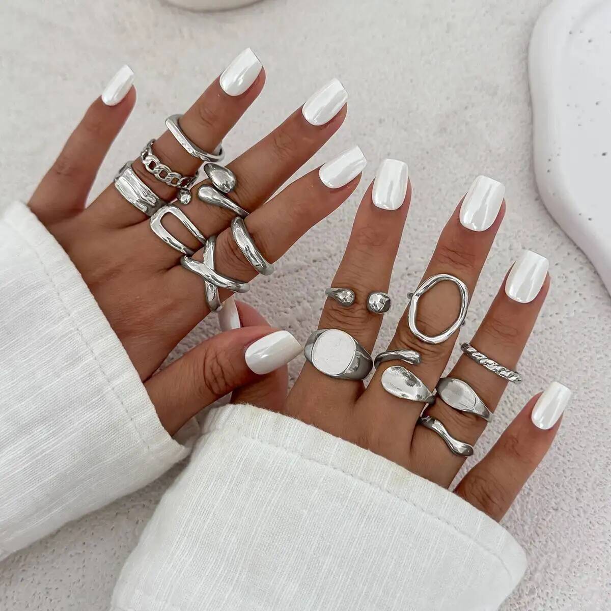 IngeSight.Z 14 개/대 힙합 펑크 불규칙한  - Vintage Punk Knuckle Rings Set 리뷰 및 가격