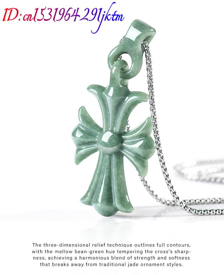 천연 버마산 경옥 십자가 펜던트 목걸이 주얼리 디자이너 - Necklaces 리뷰 및 가격