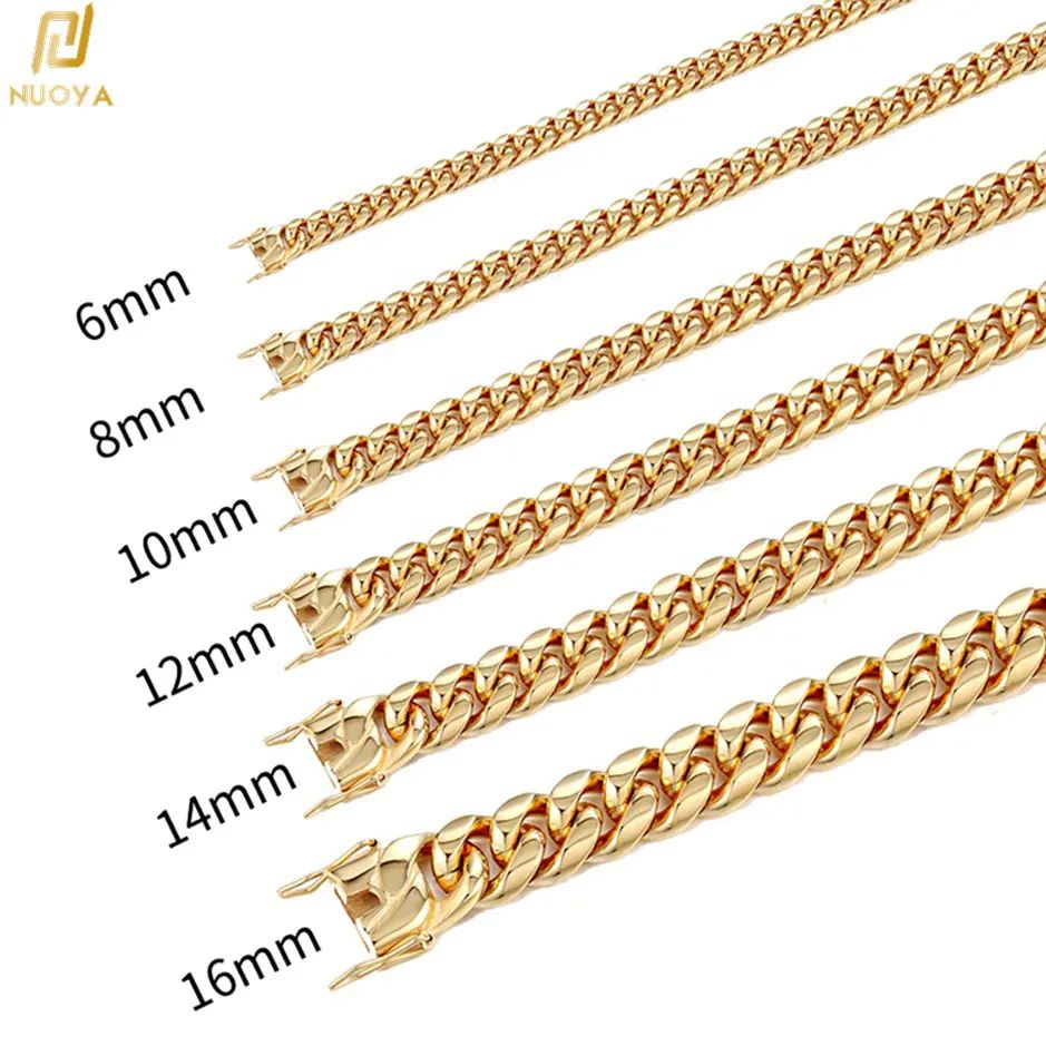 6mm/8mm/10mm/12mm 힙합 높은 광택 골드  - Cuban Link Chain 12Mm 리뷰 및 가격