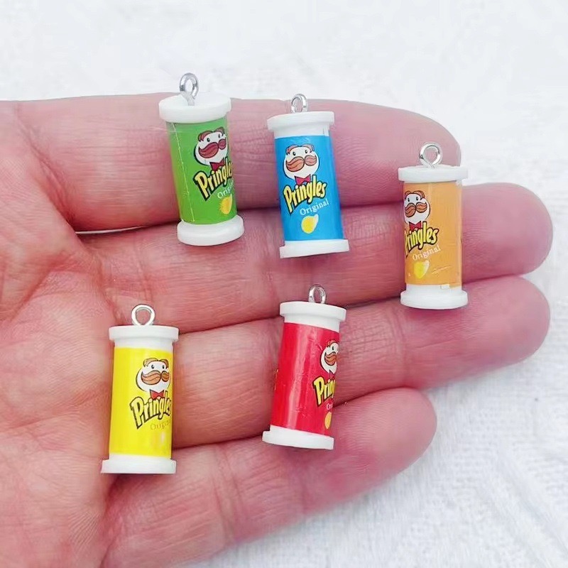 10개 시뮬레이션 3D 버킷 감자칩 스낵 레진 펜던트  - Earrings 리뷰 및 가격