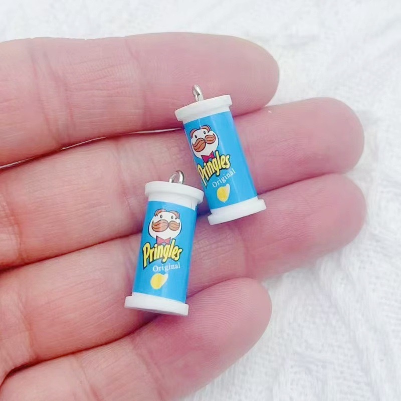 10개 시뮬레이션 3D 버킷 감자칩 스낵 레진 펜던트  - Earrings 리뷰 및 가격