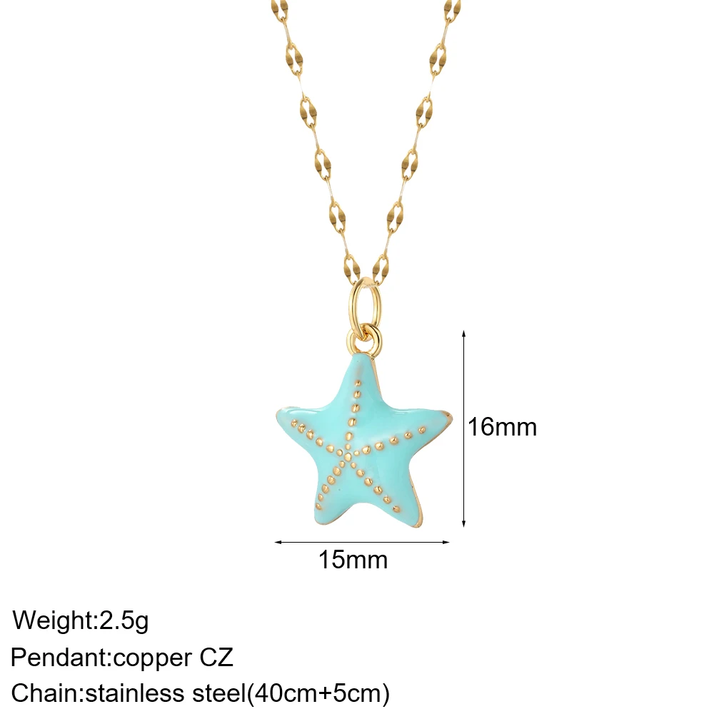여성을위한 귀여운 바다 스타 쉘 Diy 목걸이 긴 스테 - Cross Pendant Necklace Gold 리뷰 및 가격