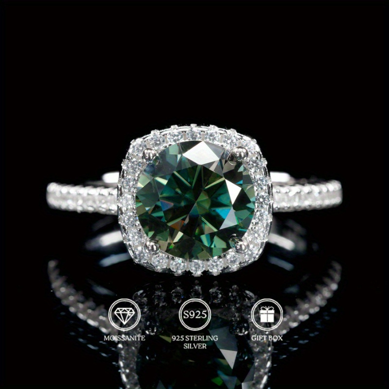 1PC 1/2/3 캐럿 라운드 컷 그린 모이사나이트 웨 - Moissanite Engagement Ring 1 Carat 리뷰 및 가격