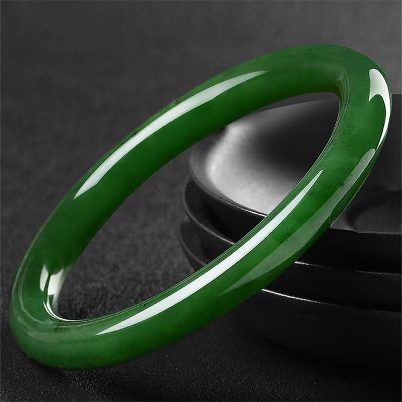 자스퍼 신장 얇은 스트립 시금치 그린 호탄 옥 원형 팔 - Bracelets 리뷰 및 가격