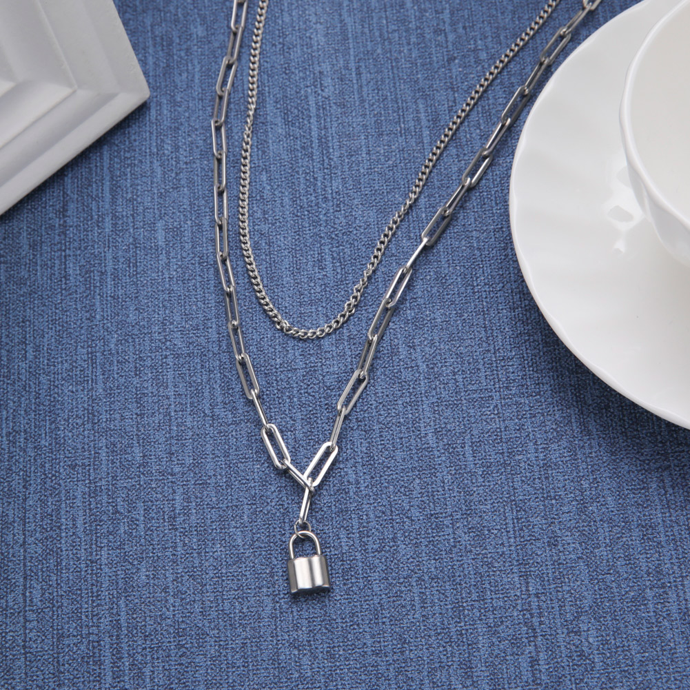 Unift 심미적 자물쇠 펜던트 남성 목걸이, 스테인레 - Layered Pendant Necklace Aesthetic 리뷰 및 가격