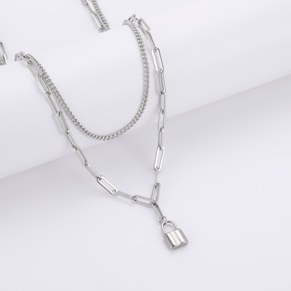 Unift 심미적 자물쇠 펜던트 남성 목걸이, 스테인레 - Layered Pendant Necklace Aesthetic 리뷰 및 가격