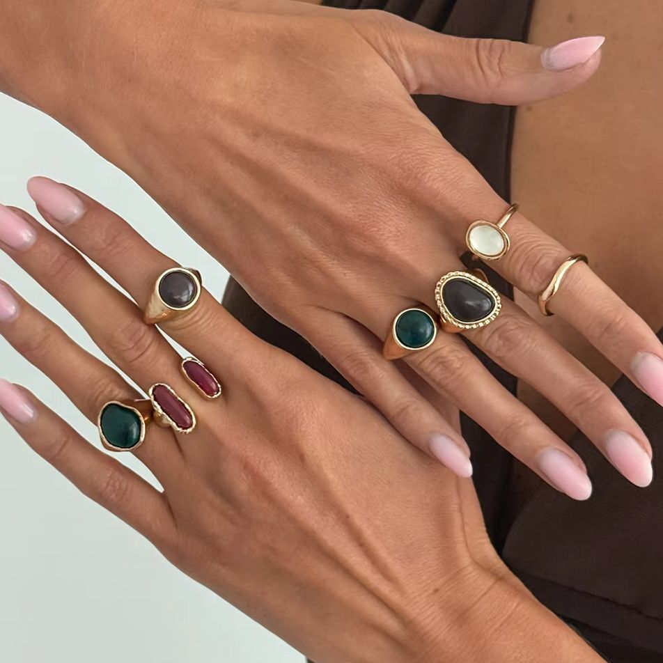 IngeSight.Z 7개 세트 펑크 트렌드 컬러풀 레 - Vintage Punk Knuckle Rings Set 리뷰 및 가격