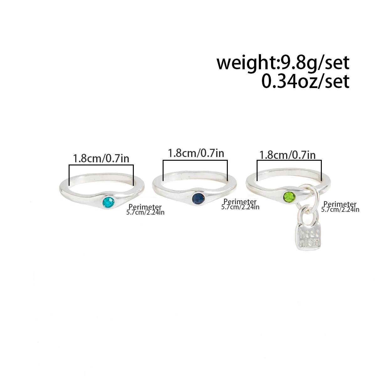 Ingemark 3 개/대 빈티지 상감 라인스톤 스택형 - Vintage Punk Knuckle Rings Set 리뷰 및 가격