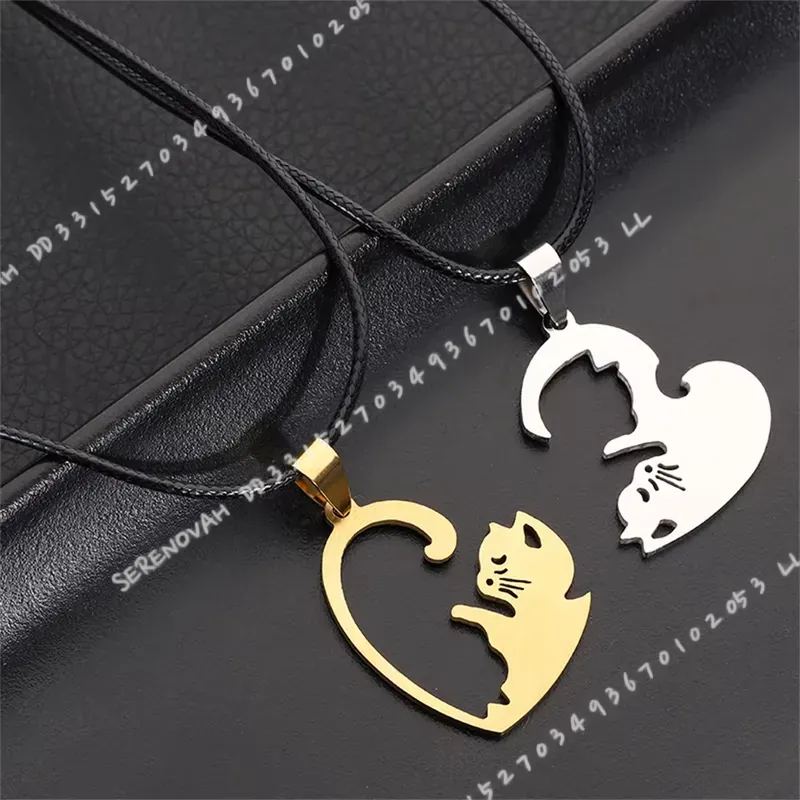 1 쌍 크리 에이 티브 귀여운 스테인레스 스틸 만화 고 - Magnetic Couple Matching Necklaces 리뷰 및 가격