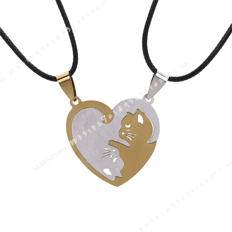 1 쌍 크리 에이 티브 귀여운 스테인레스 스틸 만화 고 - Magnetic Couple Matching Necklaces 리뷰 및 가격