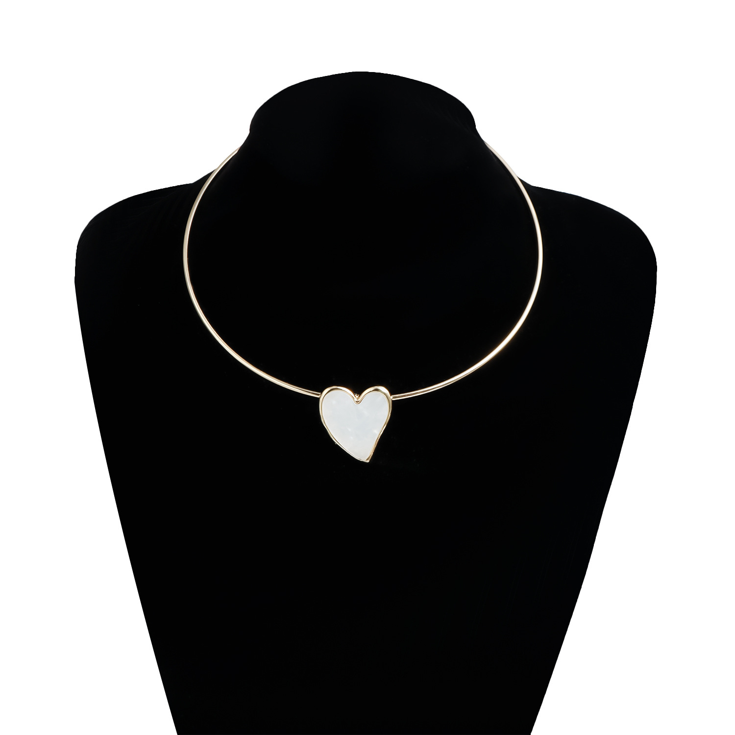 럭스 미니멀리스트 칼라 불규칙 하트 펜던트 광택 합금  - Layered Pendant Necklace Aesthetic 리뷰 및 가격