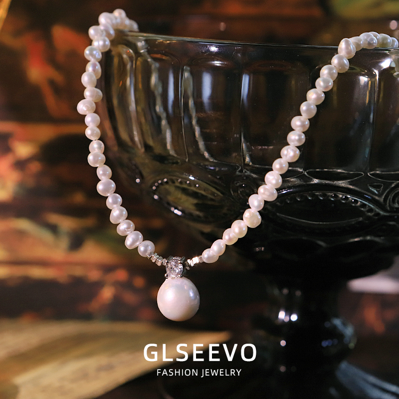 새로운 패션 담수 진주 지르콘 목걸이 웨딩 럭셔리 진주 - Pearl Choker Necklace Vintage 리뷰 및 가격