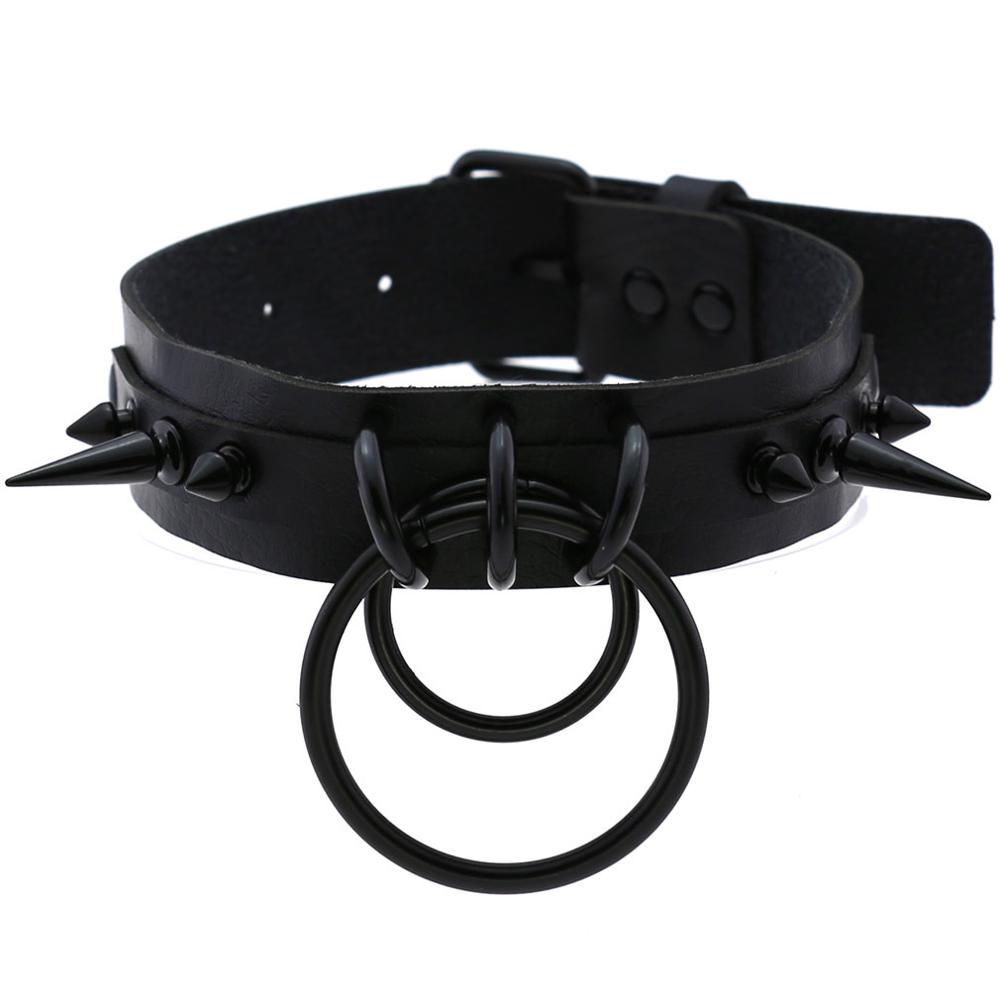 여성용 블랙 스파이크 초커, 고스 가죽, 스파이크 칼라 - Goth Punk Spike Choker 리뷰 및 가격