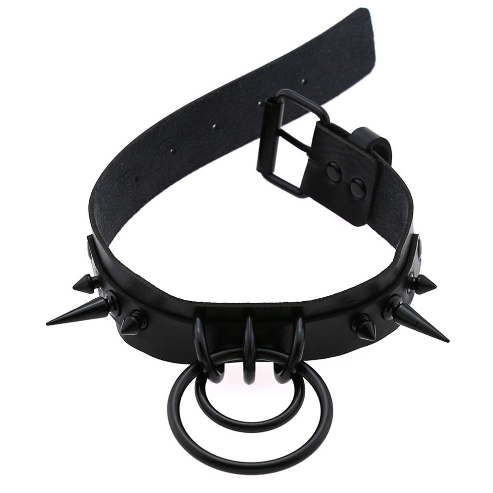 여성용 블랙 스파이크 초커, 고스 가죽, 스파이크 칼라 - Goth Punk Spike Choker 리뷰 및 가격