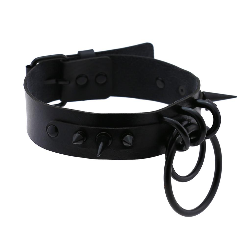 여성용 블랙 스파이크 초커, 고스 가죽, 스파이크 칼라 - Goth Punk Spike Choker 리뷰 및 가격