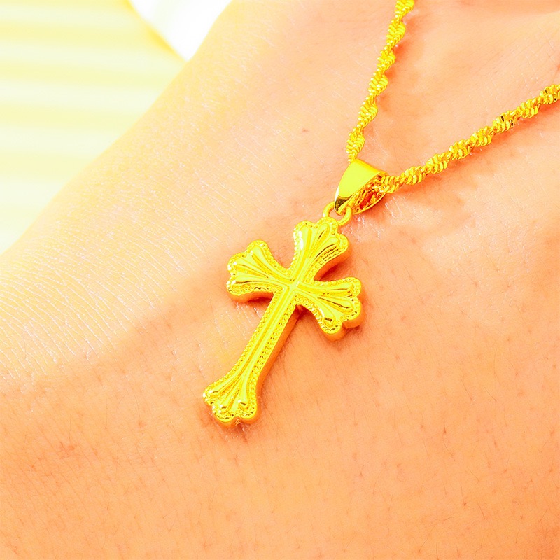 9999 24K 순금 클래식 남녀 공용 크로스 목걸이  - Cross Pendant Necklace Gold 리뷰 및 가격