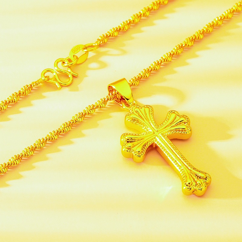 9999 24K 순금 클래식 남녀 공용 크로스 목걸이  - Cross Pendant Necklace Gold 리뷰 및 가격