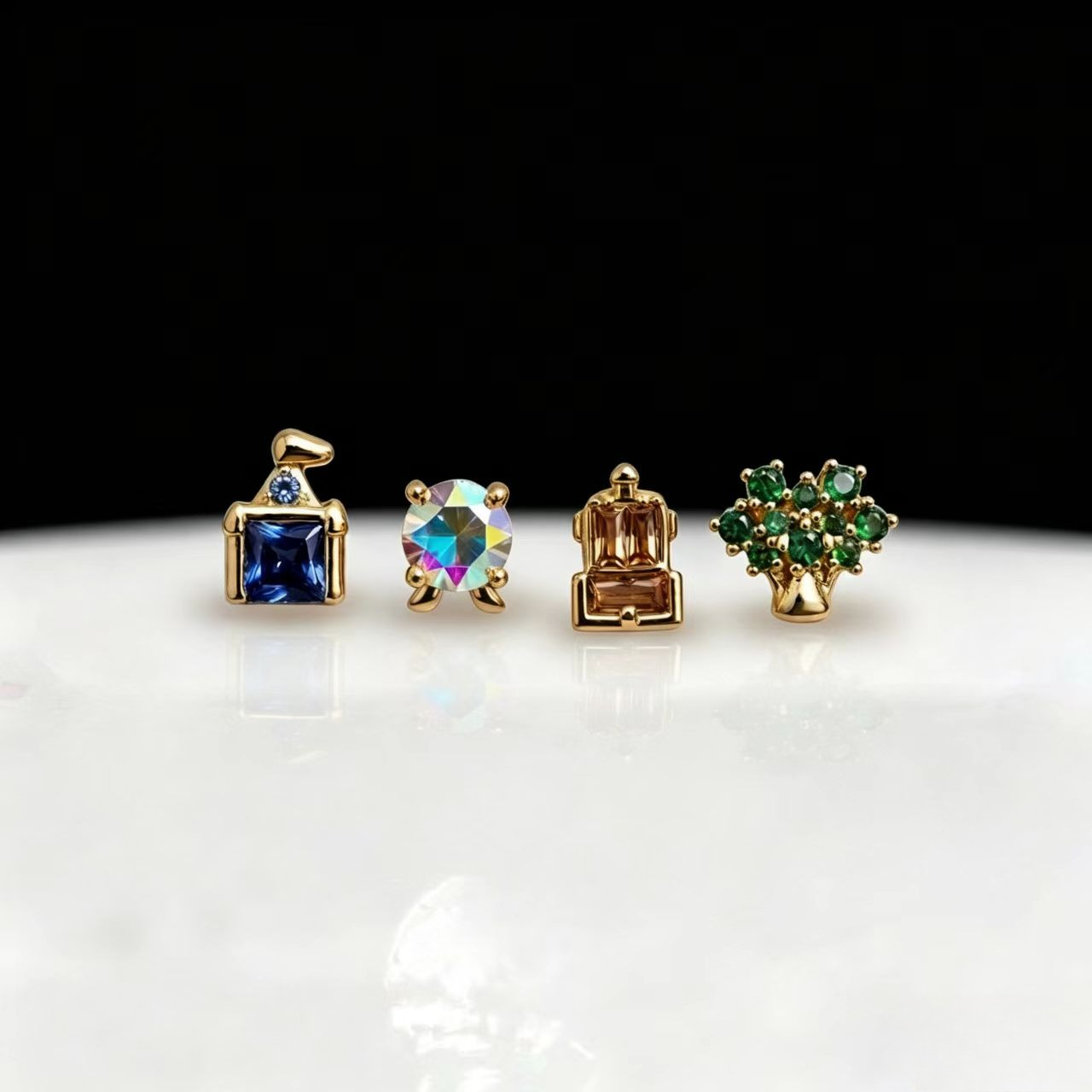 여자를위한 새로운 절묘한 귀여운 놀이 공원 스터드 귀걸 - Earrings 리뷰 및 가격