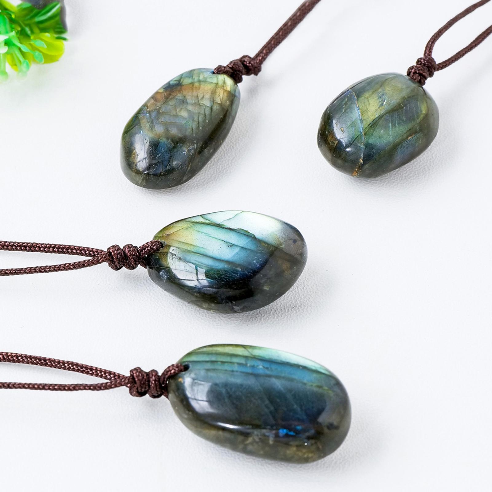 천연 라브라도라이트 펜던트 목걸이 남성 여성 에너지 쿼 - Crystal Pendant Necklace Natural Stone 리뷰 및 가격