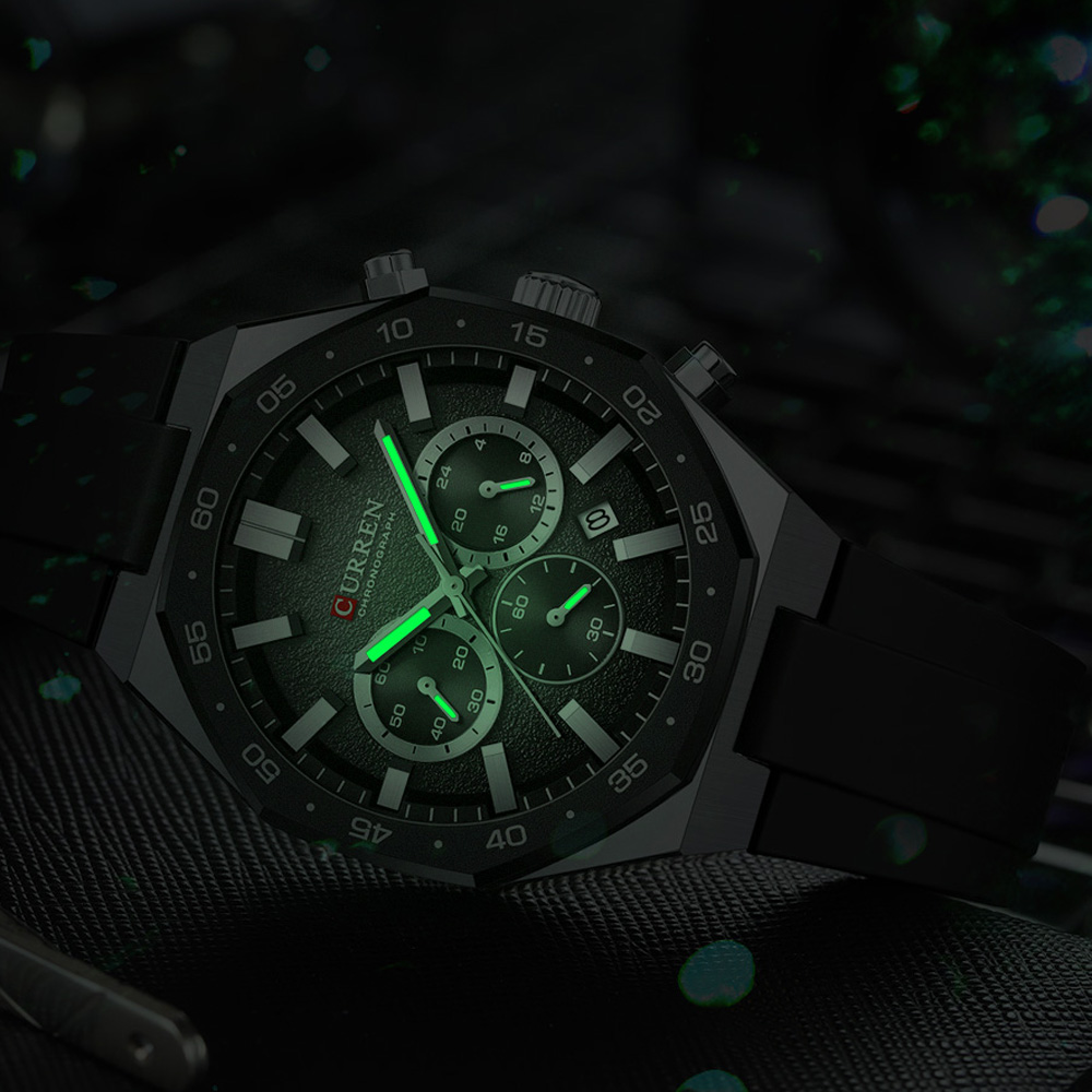 커렌 패션 캐주얼 남성 스포츠 시계 크로노그래프 실리콘 - Watch Accessories 리뷰 및 가격
