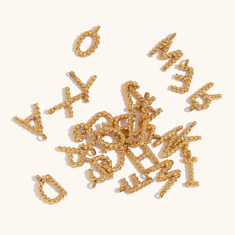 개인 맞춤형 3D 이니셜 목걸이, 미니 트위스트 이니셜 - Initial Letter Necklace 18K Gold 리뷰 및 가격