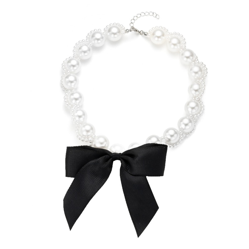 인조 진주 리본 초커 목걸이, 리본 장식 빈티지 유럽  - Pearl Choker Necklace Vintage 리뷰 및 가격