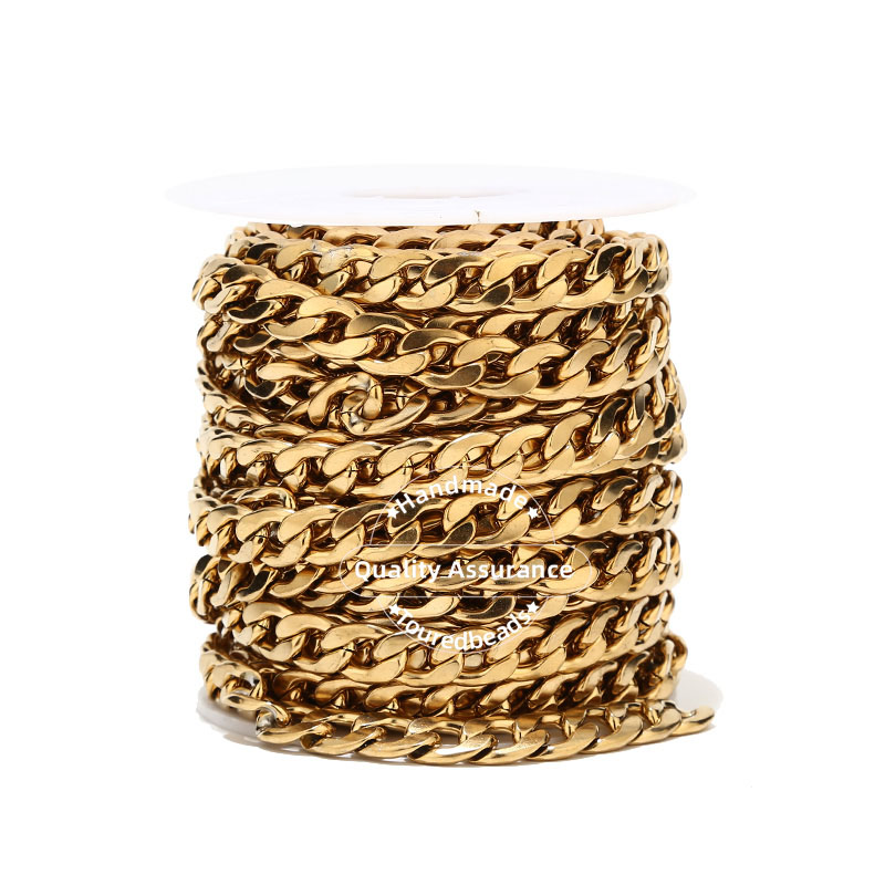1m 골드 톤 12mm 너비 무거운 마이애미 쿠바 체인 - Cuban Link Chain 12Mm 리뷰 및 가격
