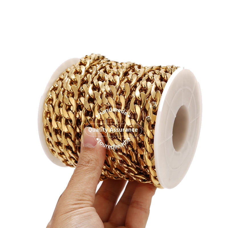 1m 골드 톤 12mm 너비 무거운 마이애미 쿠바 체인 - Cuban Link Chain 12Mm 리뷰 및 가격