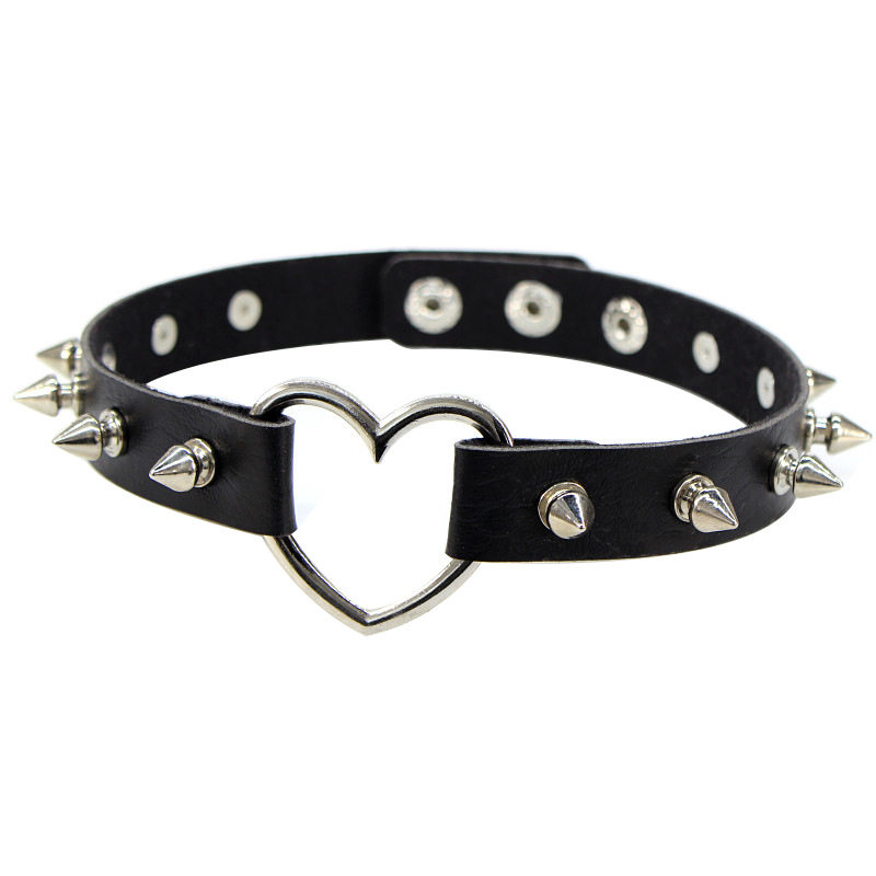 섹시한 스파이크 펑크 칼라 가죽 초커 목걸이, 속박 고 - Goth Punk Spike Choker 리뷰 및 가격