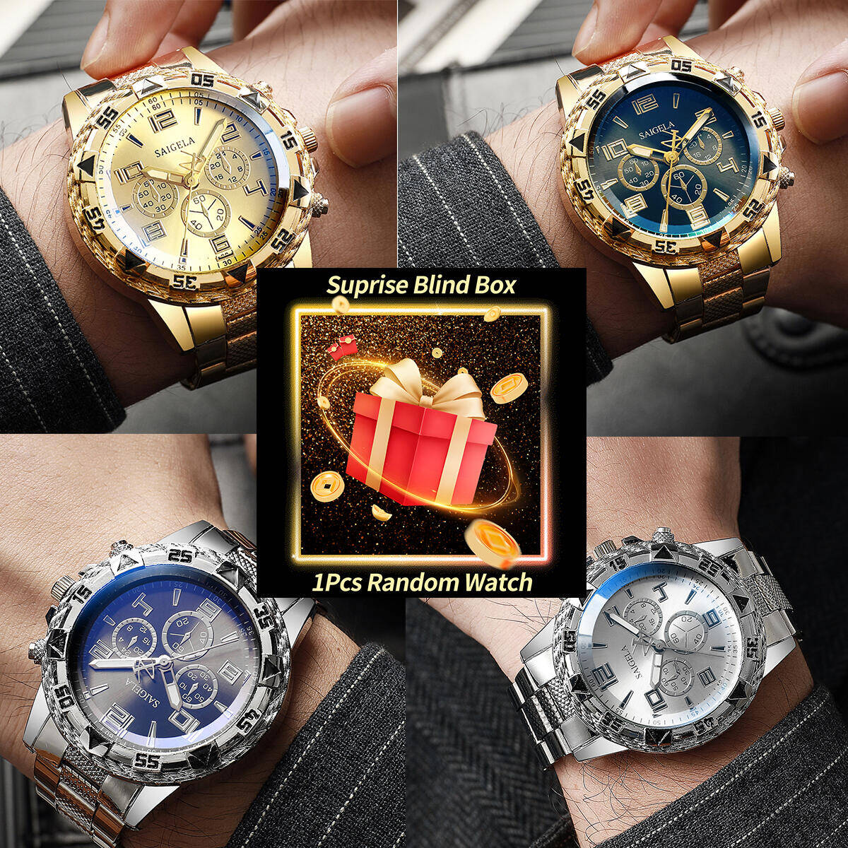 1PC 서프라이즈 미스터리 시계 블라인드 박스 - 남성 - Watch Accessories 리뷰 및 가격