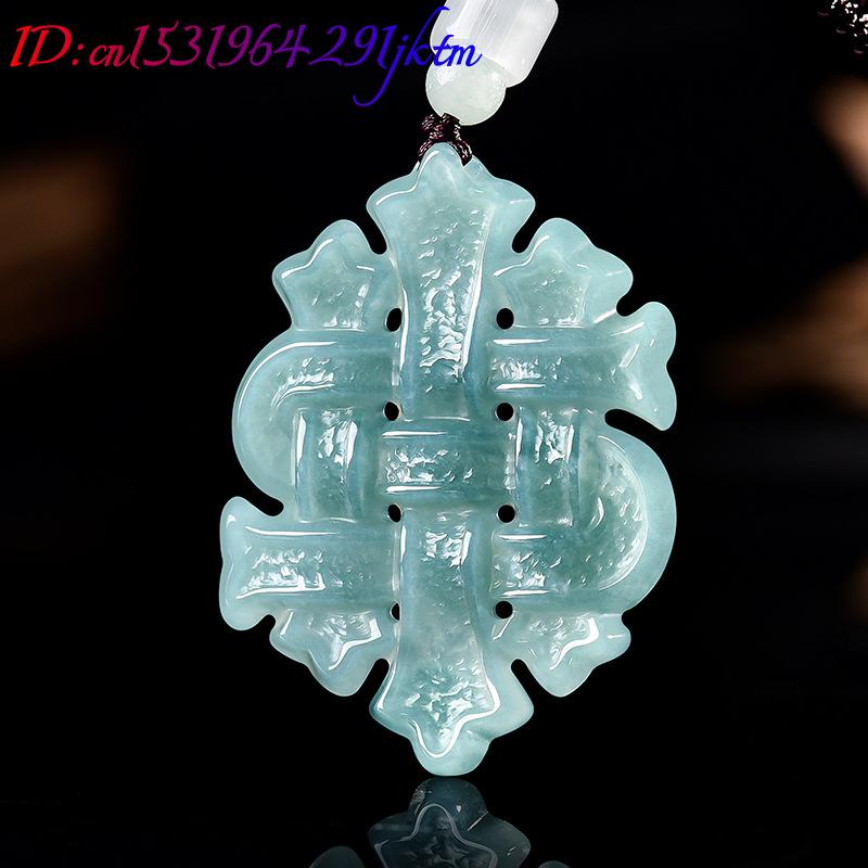 천연 버마산 비취 중국 매듭 펜던트 목걸이 보석 부적  - Necklaces 리뷰 및 가격