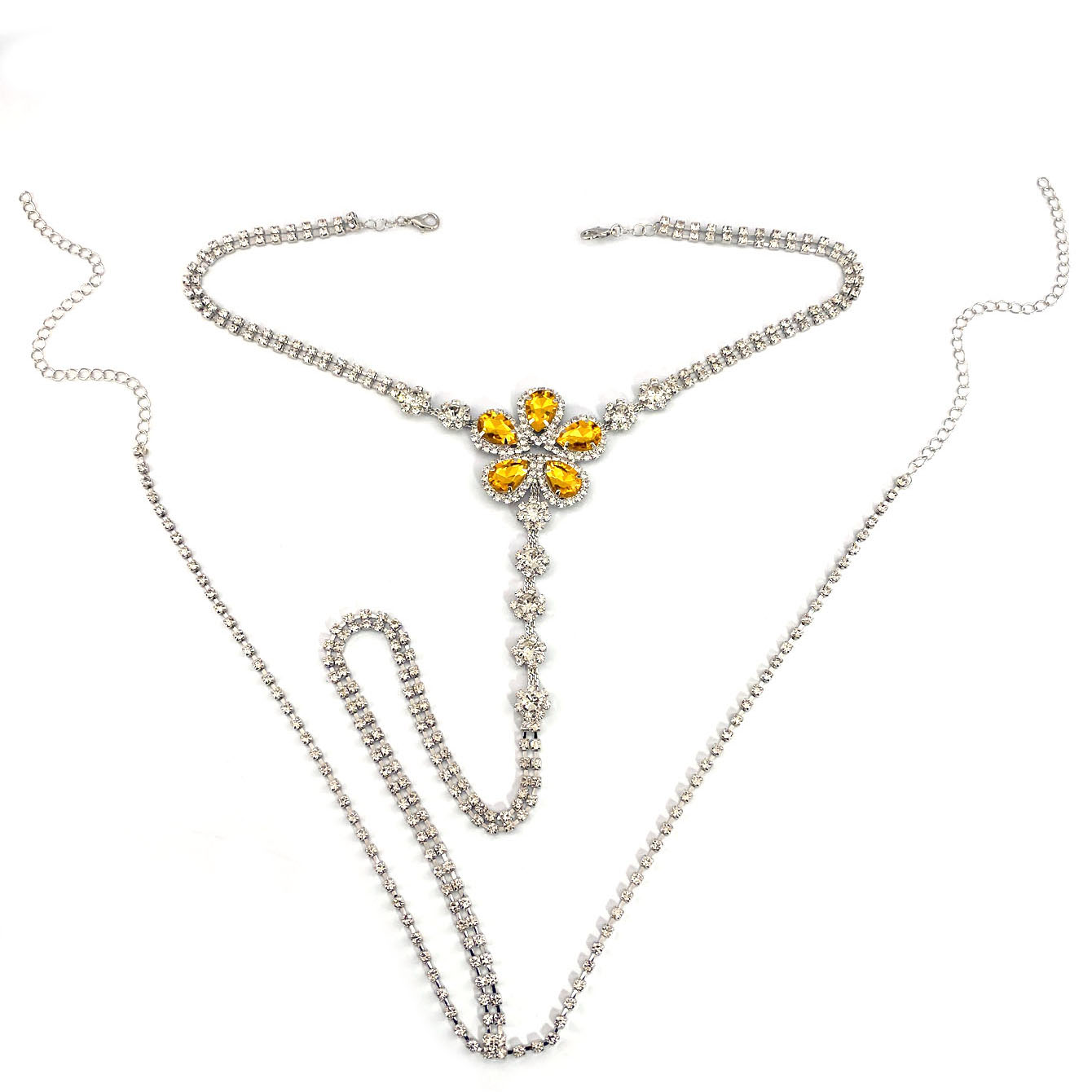 1pc 꽃 모양의 섹시한 라인 석 끈 팬티 세트 여성의 - Body Jewelry 리뷰 및 가격