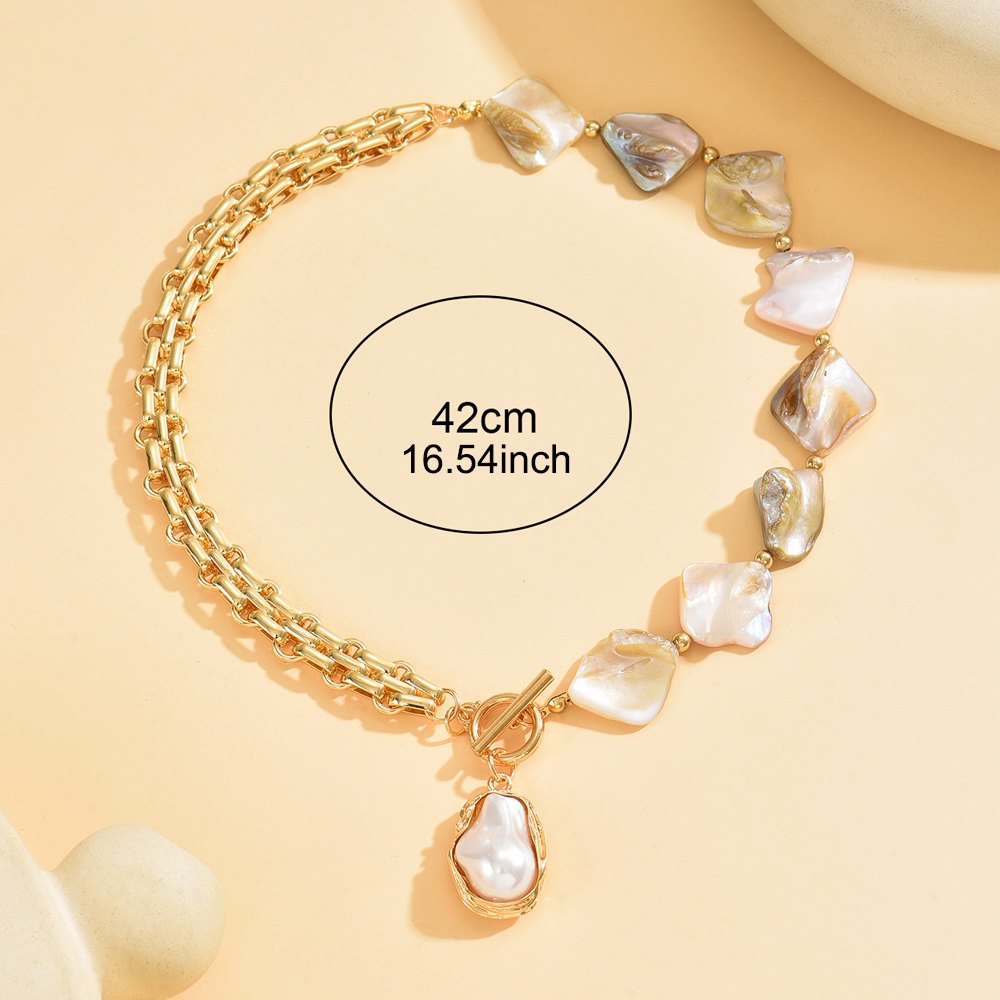 빈티지 보헤미안 스타일 불규칙 조개 비즈 장식 인조 바 - Pearl Choker Necklace Vintage 리뷰 및 가격