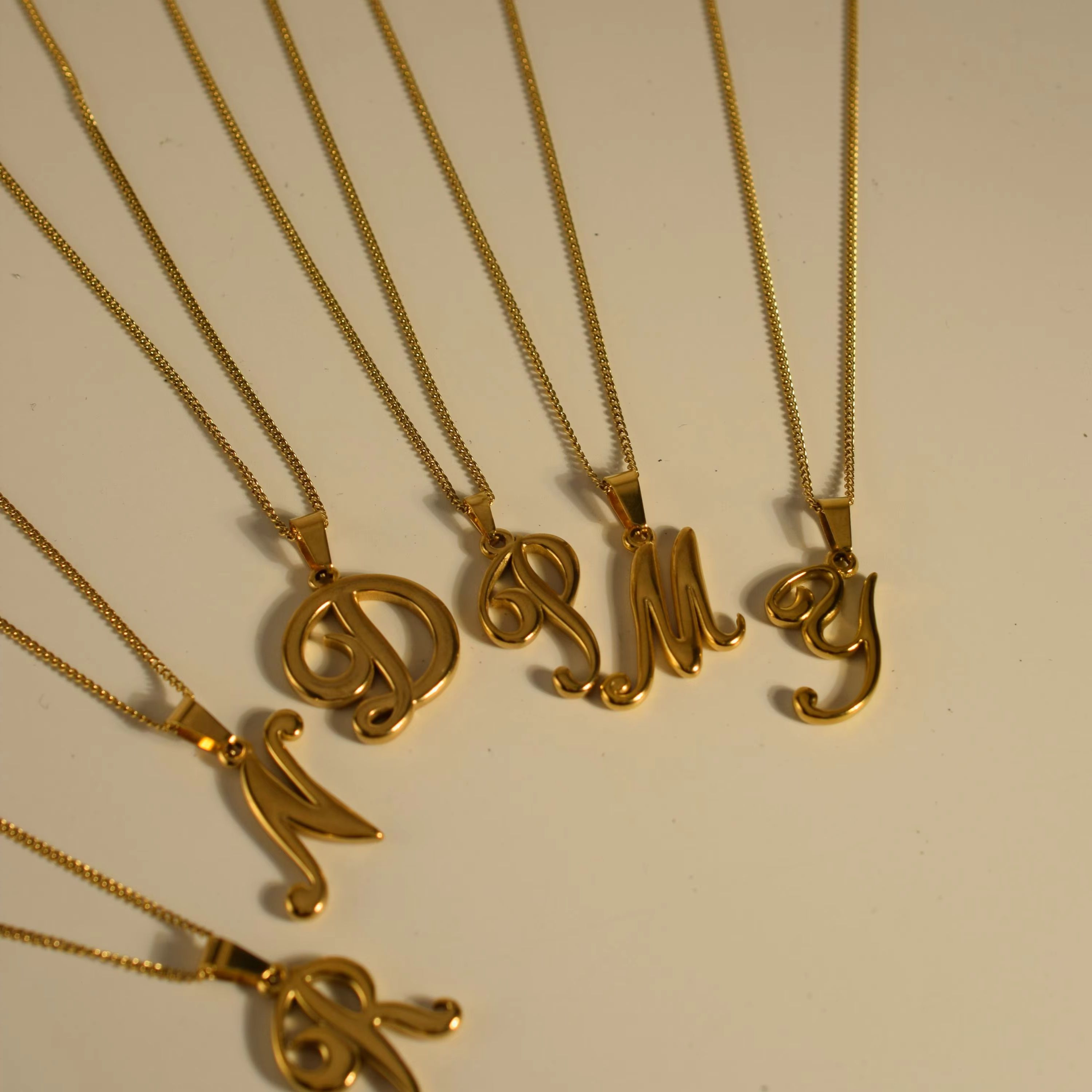 18K 골드 스테인리스 스틸 빈티지 알파벳 펜던트 유니 - Initial Letter Necklace 18K Gold 리뷰 및 가격